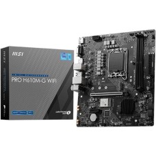 Материнская плата MSI Материнская плата PRO H610M-G WIFI H610, LGA1700, 2*DDR5, 1*PCIEx16, 1*PCIEx1, 1*M.2, 4*USB3.2Gen1, 6*USB2.0, 4*SATA3.0, 1G, VGA, DP, HDMI, M-ATX, RTL