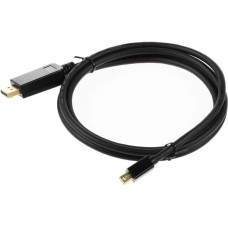 BURO Кабель аудио-видео miniDisplayport (m)/DisplayPort (m) 1.5м. позолоч.конт. черный (MDP-DP)