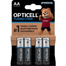 OPTICELL Батарея Turbo MAX LR6 AA (4шт) блистер