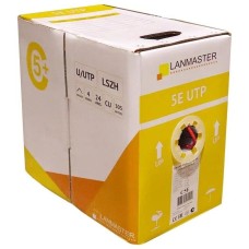 LANMASTER Кабель информационный LAN-5EUTP-PT-LSZH-BK кат.5E UTP 4 пары 24AWG LSZH внутренний 305м черный