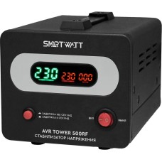 SMARTWATT Стабилизатор напряжения AVR Tower 500RF 500ВА черный