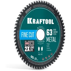 KRAFTOOL Metal Cut 185 х 30 мм, 63Т, диск пильный по металлу и стали (36954-185-30-63)
