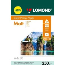 LOMOND Фотобумага 0102101 A4/250г/м2/50л./белый матовое/матовое для струйной печати