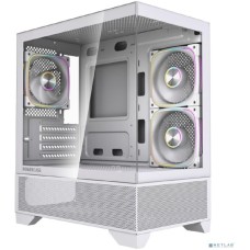Powercase Корпус Vision Micro M4W, Tempered Glass, Type-C, 3x 120mm ARGB PWM Fan, белый, mATX (CVMM4W-A3)