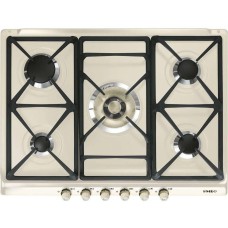 SMEG Газовая варочная панель SR775PO, 5 конфорок, эмалированная сталь, бежевый