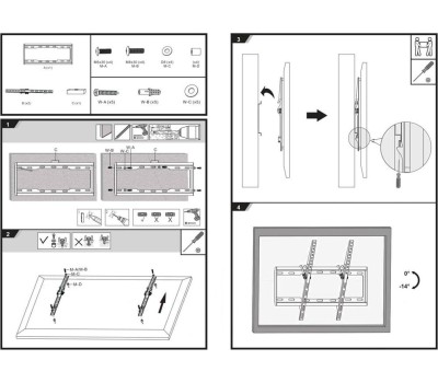 Кронштейн ULTRAMOUNTS UM834T для 37-70 черный