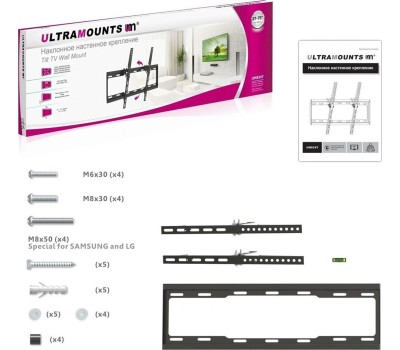 Кронштейн ULTRAMOUNTS UM834T для 37-70 черный