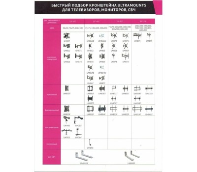 Кронштейн ULTRAMOUNTS UM834T для 37-70 черный