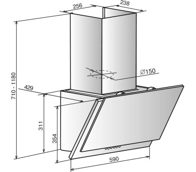Вытяжка ELIKOR ЖЕМЧУГ 60П-700-Е4Д КВ I Э-700-60-1093 антрацит/черный