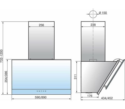 Вытяжка ELIKOR ЖЕМЧУГ 60П-700-Е4Д КВ I Э-700-60-1093 антрацит/черный