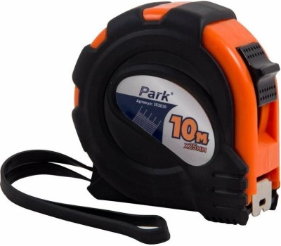 рулетка PARK TM30-10025 рулетка с фиксатором, прорезиненный корпус, 10x25мм (353030)