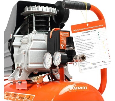 Компрессор PATRIOT 525306366 EURO 24 240K Компрессор поршневой масляный