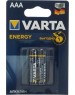 Элементы питания VARTA LR03 AAA BL2 ENERGY ALKALINE 1.5V (4103) (4103213412)