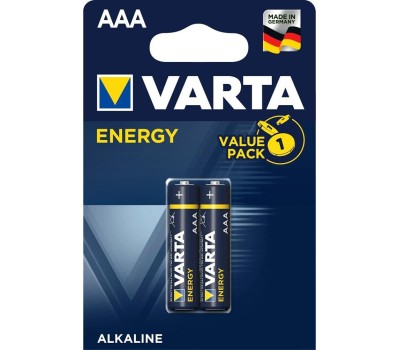 Элементы питания VARTA LR03 AAA BL2 ENERGY ALKALINE 1.5V (4103) (4103213412)