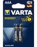 Элементы питания VARTA LR03 AAA BL2 ENERGY ALKALINE 1.5V (4103) (4103213412)