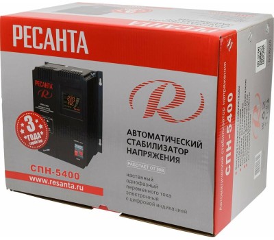 Стабилизатор напряжения РЕСАНТА СПН-5400
