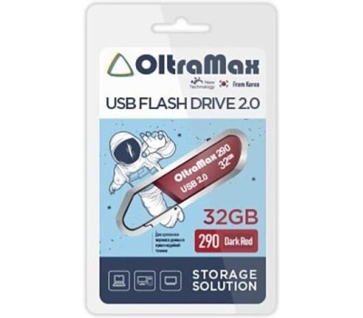 USB флэш-накопитель OLTRAMAX OM-32GB-290-Dark Red