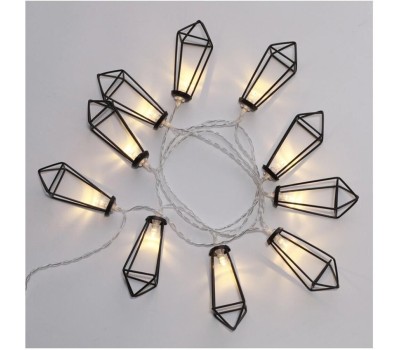 Гирлянда NEON-NIGHT (304-017) ГИРЛЯНДА КРИСТАЛЛЫ ЧЕРНЫЕ 10 LED, 1,5 М, ПР-Й ПВХ, ТЕПЛЫЙ БЕЛЫЙ СВЕТ ,