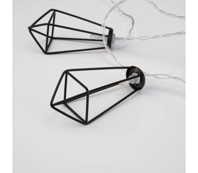 Гирлянда NEON-NIGHT (304-017) ГИРЛЯНДА КРИСТАЛЛЫ ЧЕРНЫЕ 10 LED, 1,5 М, ПР-Й ПВХ, ТЕПЛЫЙ БЕЛЫЙ СВЕТ ,