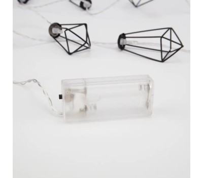 Гирлянда NEON-NIGHT (304-017) ГИРЛЯНДА КРИСТАЛЛЫ ЧЕРНЫЕ 10 LED, 1,5 М, ПР-Й ПВХ, ТЕПЛЫЙ БЕЛЫЙ СВЕТ ,