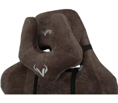 Кресло БЮРОКРАТ Кресло игровое Zombie VIKING KNIGHT Fabric темно-коричневый Light-10 с подголов. крестовина металл