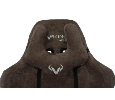 Кресло БЮРОКРАТ Кресло игровое Zombie VIKING KNIGHT Fabric темно-коричневый Light-10 с подголов. крестовина металл