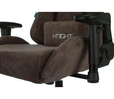 Кресло БЮРОКРАТ Кресло игровое Zombie VIKING KNIGHT Fabric темно-коричневый Light-10 с подголов. крестовина металл