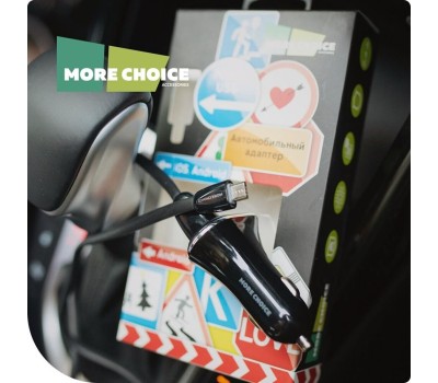 АЗУ MORE CHOICE (4627151191379) AC22m 2USB 2.4A для micro USB Black