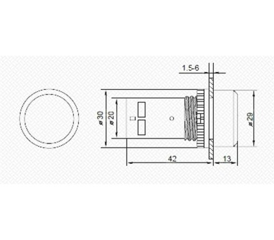 REXANT (36-5532) EB22 КНОПКА ВОЗВРАТНАЯ NO+NC 230 В, ЖЕЛТАЯ