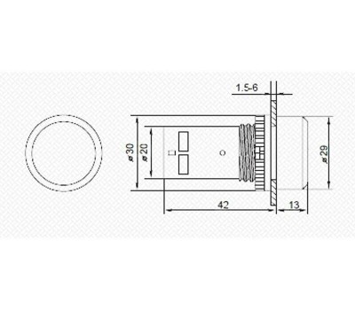 REXANT (36-5532) EB22 КНОПКА ВОЗВРАТНАЯ NO+NC 230 В, ЖЕЛТАЯ