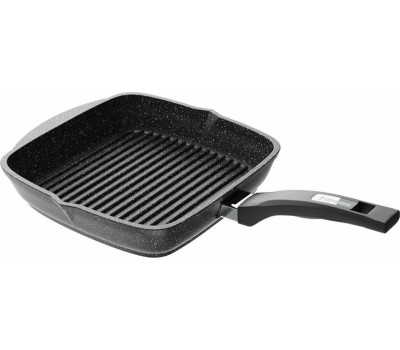 Сковорода МЕЧТА С66802 Гранит black 26*26см с несъемной ручкой и стекл. Крышкой