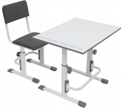 Парта POLINI Растущая парта-трансформер Polini kids Simple М1 75х55 см, белый-серый (1кор)