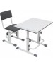 Парта POLINI Растущая парта-трансформер Polini kids Simple М1 75х55 см, белый-серый (1кор)