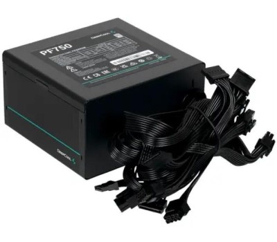 Блок питания DEEPCOOL Блок питания PF750 80+ (ATX 2.4 750W, PWM 120mm fan, 80 PLUS, Active PFC) RET