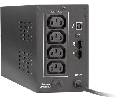 EXEGATE EP285473RUS ИБП Power Back BNB-850.LED.AVR.C13.RJ <850VA/480W, LED, AVR,4*IEC-C13, RJ45/11, Black>