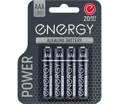 Батарейка алкалиновая ENERGY Power LR03/4B (ААА) (107042)