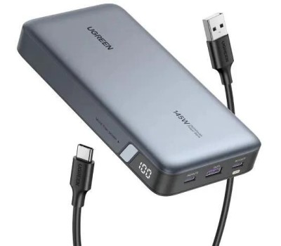 UGREEN Внешний аккумулятор PB205 (90597A) PD 145W Power Bank 25000mAh. Цвет: серый