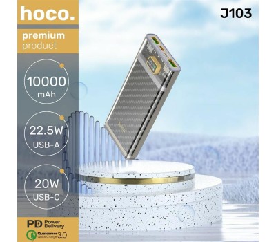 HOCO Внешний аккумулятор (Power Bank) J103 Discovery edition, 10000мAч, серый [j103 discovery edition gray]