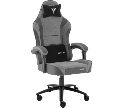 Кресло компьютерное игровое ZONE 51 Кресло игровое Invader x-weave, ткань, до 110кг, шарнирные подлокотники, серый