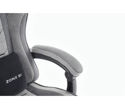 Кресло компьютерное игровое ZONE 51 Кресло игровое Invader x-weave, ткань, до 110кг, шарнирные подлокотники, серый