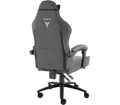 Кресло компьютерное игровое ZONE 51 Кресло игровое Invader x-weave, ткань, до 110кг, шарнирные подлокотники, серый