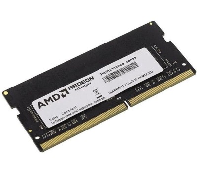 AMD RADEON Модуль памяти R7 Performance Series Black R748G2133S2S-UO 8GB DDR4 2133 SO DIMM Non-ECC, CL15, 1.2V, Bulk (181272) {100}