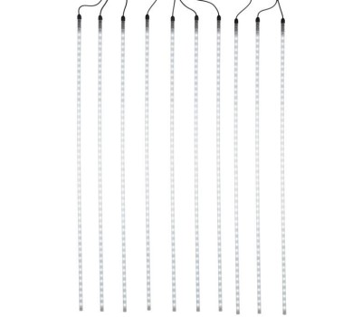 NEON-NIGHT Гирлянда Тающие сосульки комплект 10 шт. х 100см, шаг 100см, 960 LED ТЕПЛЫЙ БЕЛЫЙ, белый каучук, IP65, 24В, соединяется