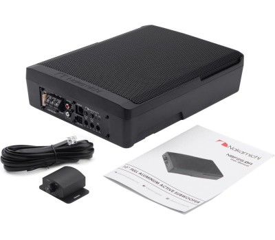 Автосабвуфер Nakamichi NAK-NBF25.0A Сабвуфер активный плоский алюм.корпус 900W max