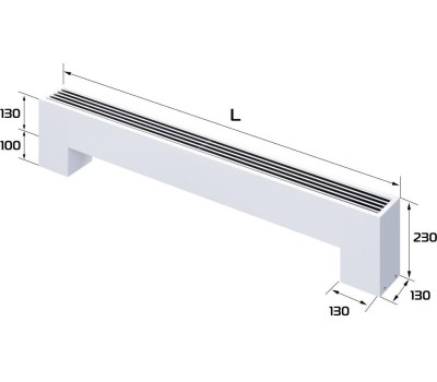 Конвектор ROYAL THERMO Конвектор напольный STEP-130/130/1800-2-N-WT-LG-NA