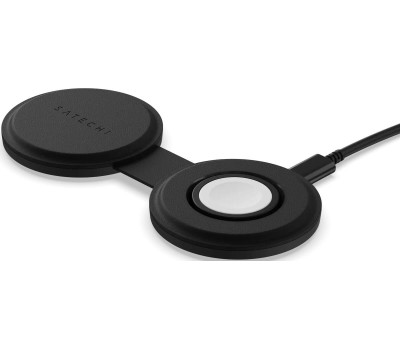 SATECHI Переносное зарядное устройство Qi2 OntheGo 2-in-1 Wireless Charger. Цвет: чёрный