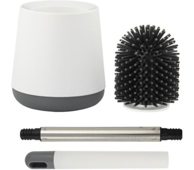 САНАКС - Ёрш для унитаза напольный, корпус из АБС пластика, с силиконовой щёткой, цвет БЕЛЫЙ. 825