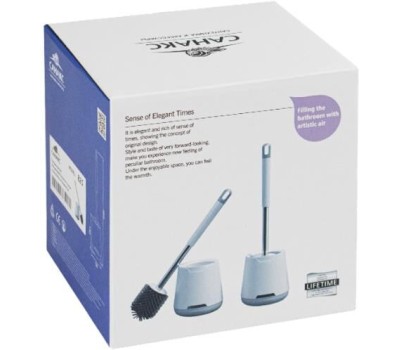 САНАКС - Ёрш для унитаза напольный, корпус из АБС пластика, с силиконовой щёткой, цвет БЕЛЫЙ. 825