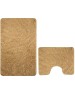САНАКС - Коврик в ванную ШАГГИ, двойной, БЕЖЕВЫЙ, 60х100 + 50х60 см, 100% полиэстер 00157