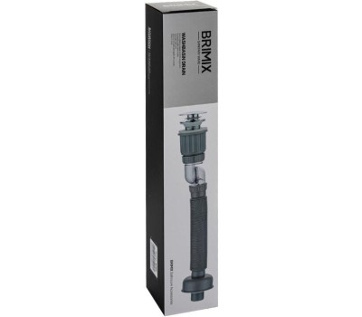 BRIMIX - Сифон для раковины, поворотный с системой клик - клак, с сухим затвором от проникновения запахов 4044